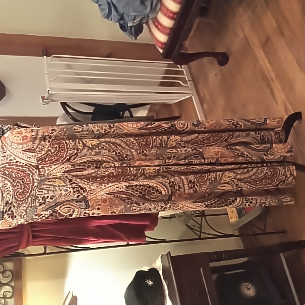 Women's gold paisley high waisted palazzo/gypsy pants by Karlie  Size small